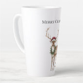 Rood Pet rendier kerst Latte Mok (Linkerhoek)