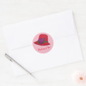 Rood Pet Ronde Sticker (Envelop)