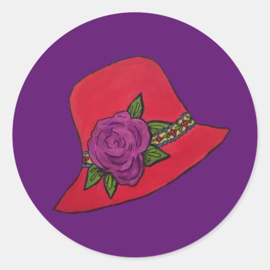 Rood Pet Ronde Sticker (Voorkant)