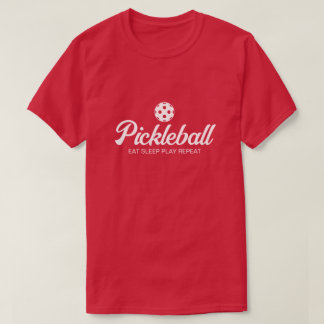 Rood pickleball t shirt voor mannen