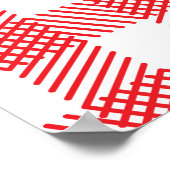 Rood picknick I Do BBQ welkomstbord Poster (Hoek)