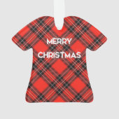 Rood plaid ornament (achterkant)
