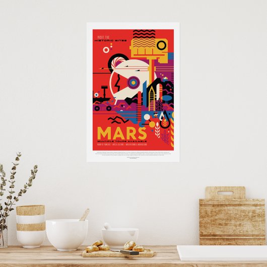 Rood Planet Mars Ruimtevaart Poster (Keuken)