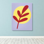 Rood Plant Gele Zon Canvas Afdruk (Insitu (Houten vloer))