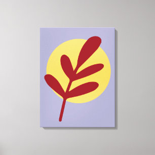 Rood Plant Gele Zon Canvas Afdruk