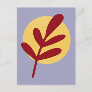 Rood Plant Gele Zon Feestdagenkaart