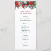 Rood Poinsettia Border Bouquet Menu (Voorkant)