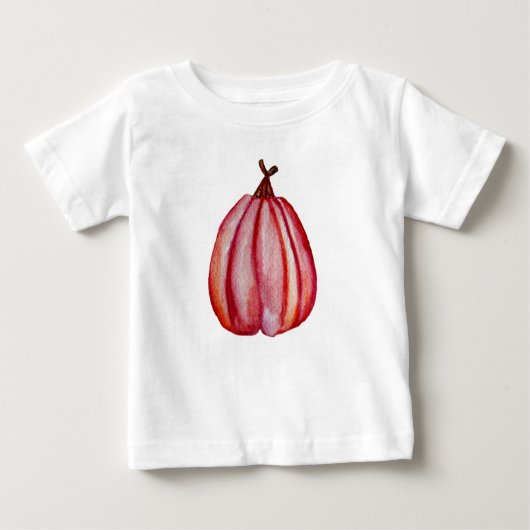 Rood Pompoen Baby T-shirt (Voorkant)