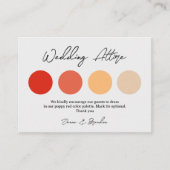 Rood Poppy bruiloft kleding 4 kleur palet Informatiekaartje (Voorkant)