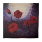 Rood Poppy Flowers Blossom Art Tegel Tegeltje (Voorkant)