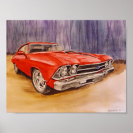 Rood poster 69 Chevelle
