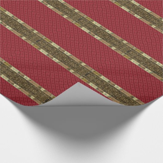 Rood, prachtig, 2 stripte papier met vulling (Hoek)