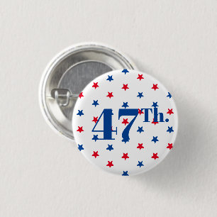 Rood President rode witte sterren patriottisch Ronde Button 3,2 Cm