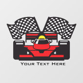 Rood raaigraine raamsticker (Vel)