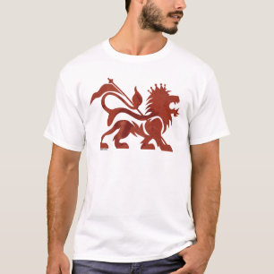 Rood Ras Lion T-shirt door Skidone