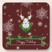 Rood rendierplastic Onderzetter (Voorkant)