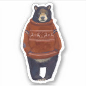Rood rendierzweet Beer Sticker (Voorkant)