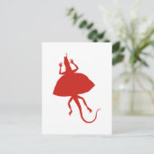 Rood reptiel briefkaart (Staand voorkant)