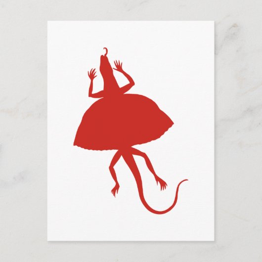 Rood reptiel briefkaart (Voorkant)
