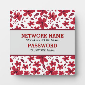 Rood retro floral fotoplaat