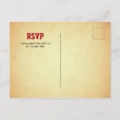  rood retro vliegtuig Verjaardag Uitnodiging Briefkaart (Achterkant)