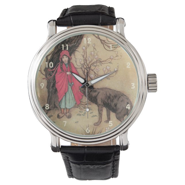  Rood Ridderhout van Warwick Goble Horloge (Voorkant)