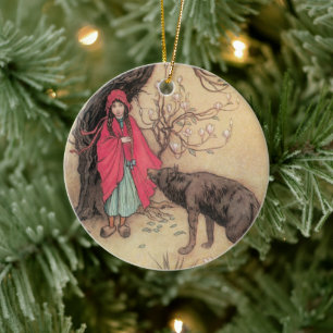 Rood Ridderhout van Warwick Goble Keramisch Ornament
