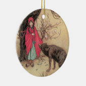 Rood Ridderhout van Warwick Goble Keramisch Ornament (Rechts)
