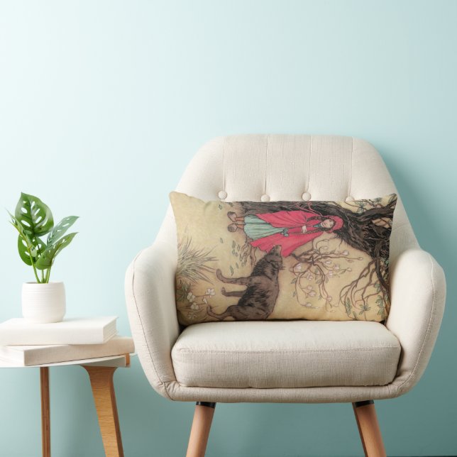  Rood Ridderhout van Warwick Goble Kussen (Stoel)