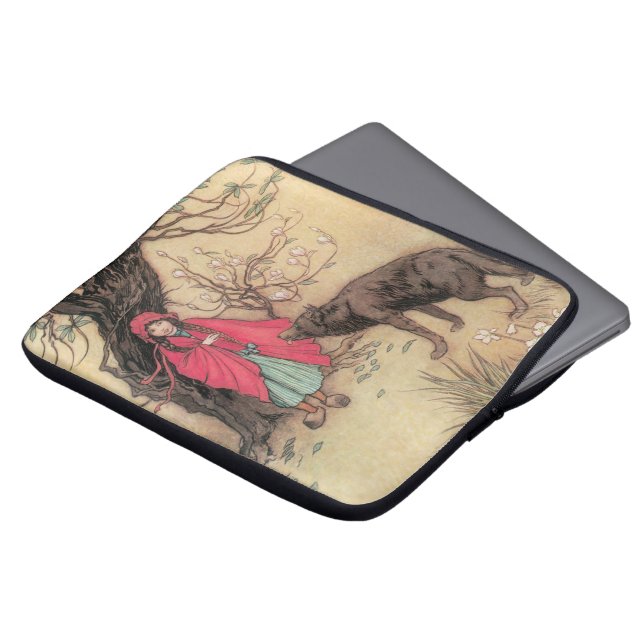  Rood Ridderhout van Warwick Goble Laptop Sleeve (Voorkant top)