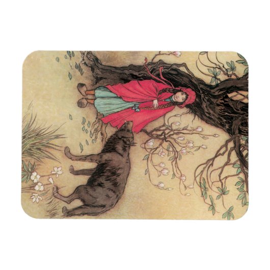  Rood Ridderhout van Warwick Goble Magneet (Horizontaal)