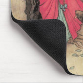 Rood Ridderhout van Warwick Goble Muismat (Hoek)