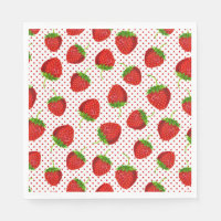 Rood rijpe aardbei en Stippen Patroon