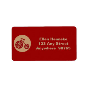 Rood rijwieltje etiket