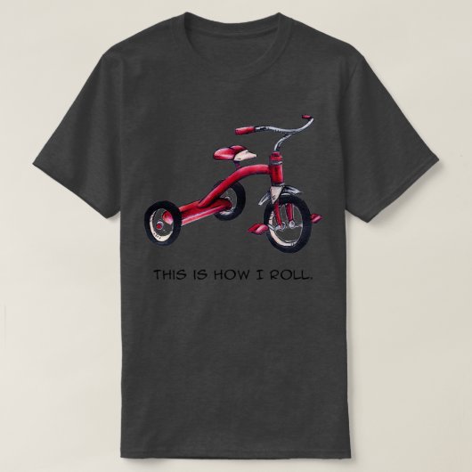 Rood rijwieltje t-shirt (Design voorkant)
