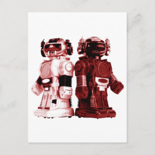rood robotsbriefkaart briefkaart