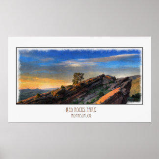 Rood Rocks Oil Painting Poster