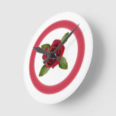 Rood rode rode acrylwand ronde klok (Hoek)