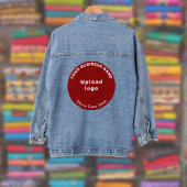 Rood Rond Zakelijk Merk op Vrouwen Denim Jacket