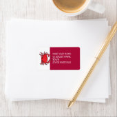 Rood rood krab etiket (Insitu)