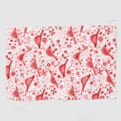 Rood Rood Waterverf Golfhanddoek (Horizontaal)