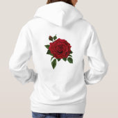 Rood roodbloem hoodie (Achterkant)