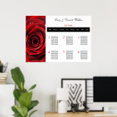 Rood roodbruinkoolzaadrooster poster (Thuiskantoor)