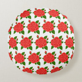 Rood roodje met witte ronde ronde buisjes rond kussen