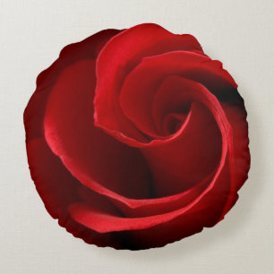 Rood roodroze polyester ronde Sierkussen Rond Kussen