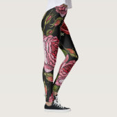  rood roos borduurpatroon leggings (Rechts)
