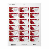 rood roos bruiloft adres label (Full Sheet)