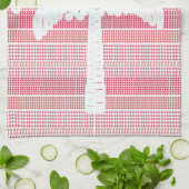 ROOD rooster met Palm Tree Theedoek (Gevouwen)