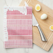 ROOD rooster met Palm Tree Theedoek (Quarter Fold)