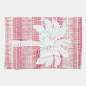 ROOD rooster met Palm Tree Theedoek (Horizontaal)